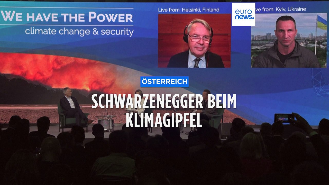 Schwarzenegger in Wien zum Klimaschutzgipfel