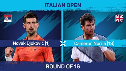 Djokovic thrashes Norrie in feisty affair to reach Rome quarters