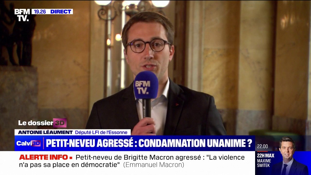 Agression du petit-neveu de Brigitte Macron: "Cette violence est inqualifiable" pour Antoine Léaument (LFI)
