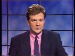 RTBF1 (La Une) - 12 Avril 1991 - Pubs, teasers, speakerine (Danielle Sornin De Leysat) , météo, JT Nuit (François De Brigode), bourse
