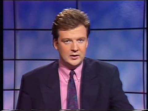 RTBF1 (La Une) - 12 Avril 1991 - Pubs, teasers, speakerine (Danielle Sornin De Leysat) , météo, JT Nuit (François De Brigode), bourse