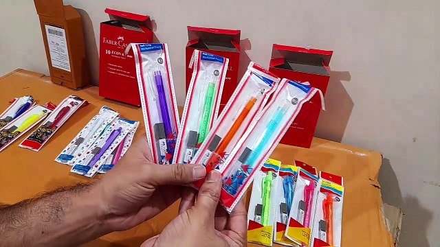 Unboxing and Review of faber castell econ, scriptor,soft grip, tri click 0.7mm mechanical pencil