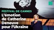 Catherine Deneuve s’adresse à l’Ukraine depuis le Festival de Cannes, aux côtés de sa fille Chiara Mastroianni