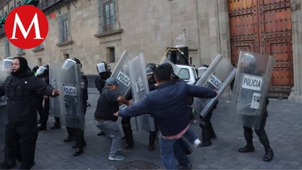 Refuerzan seguridad en Palacio Nacional tras protesta de CNTE; intentaron entrar por la fuerza