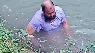 hafiz bhai in the water