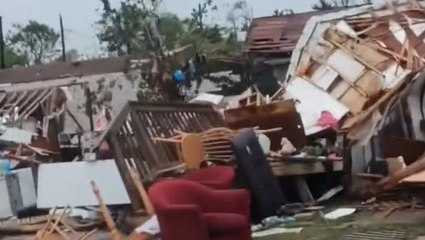 Homes left destroyed as Texas town ravaged by powerful tornado