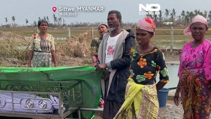 شاهد: ارتفاع عدد قتلى إعصار موكا في ميانمار إلى 81