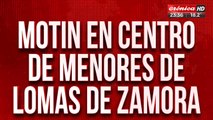 Motín en centro de menores de Lomas de Zamora: están negociando en el lugar