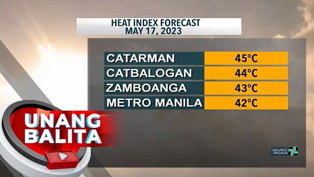 Biglaang pag-ulan at matinding init, posible pa rin; Maraming lugar sa bansa, may tsansa ng ulan lalo mamayang hapon o gabi - Weather update today as of 6:12 a.m. (May 17, 2023)| UB
