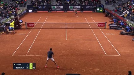 Medvedev too strong for Zverev in Rome