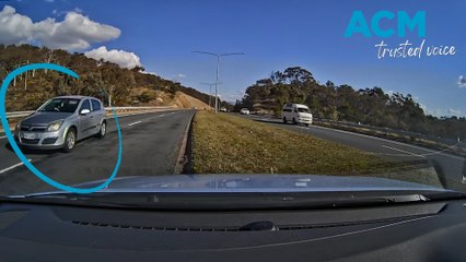 Dangerous driving caught on dashcam in Wanniassa, ACT
