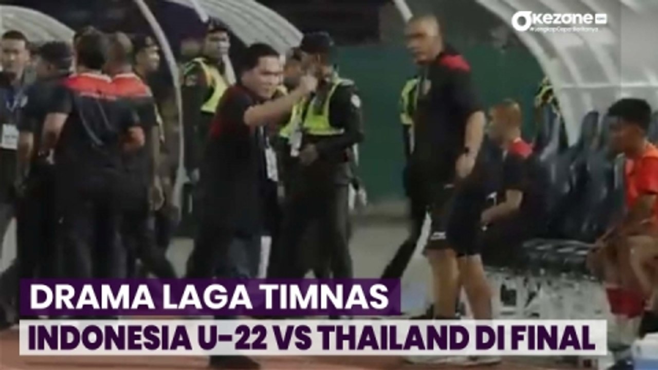 Momen Erick Thohir Turun ke Lapangan, Damaikan Laga Indonesia Vs Thailand