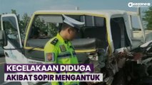 Ngeri! Truk Tabrak Pembatas Jalan di Tol Cipali, Sopir Terlempar dari Kabin