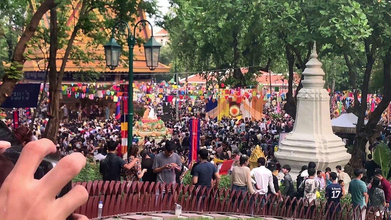 Happy khmer new year Sangkran Wat Phnom