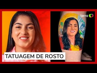 Moradora de Ouro Branco (AL) tatua rosto de prefeita da cidade