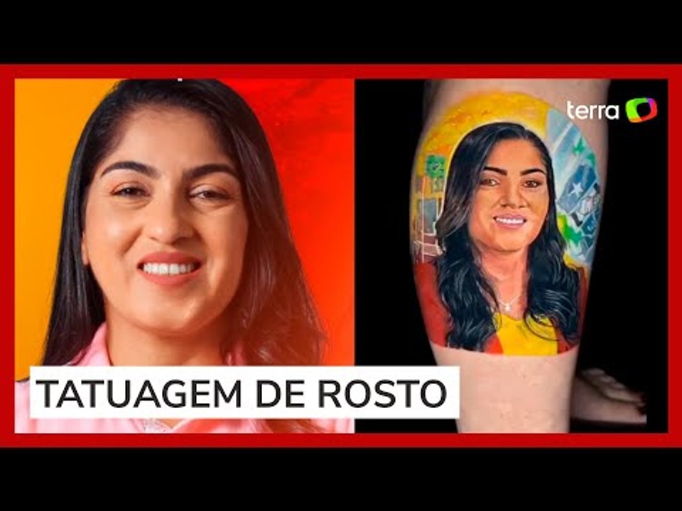 Moradora de Ouro Branco (AL) tatua rosto de prefeita da cidade