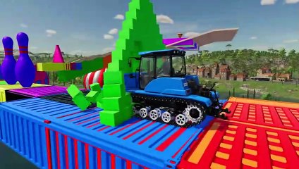 Farming Simulator 22 022 - COLORED BELARUS CATERPILLAR DEATH CLIMB PARKOUR
