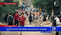 VES: vecinos denuncian que no pueden sacar sus vehículos por obras en la calle