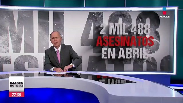 Durante abril se dieron 2 mil 488 homicidios dolosos en México