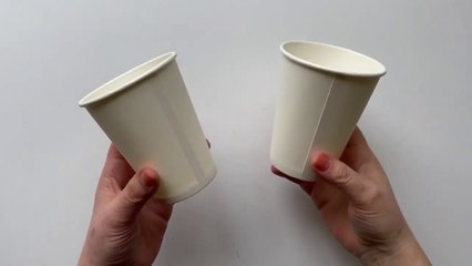 DIY Cute wicker basket made from paper cups