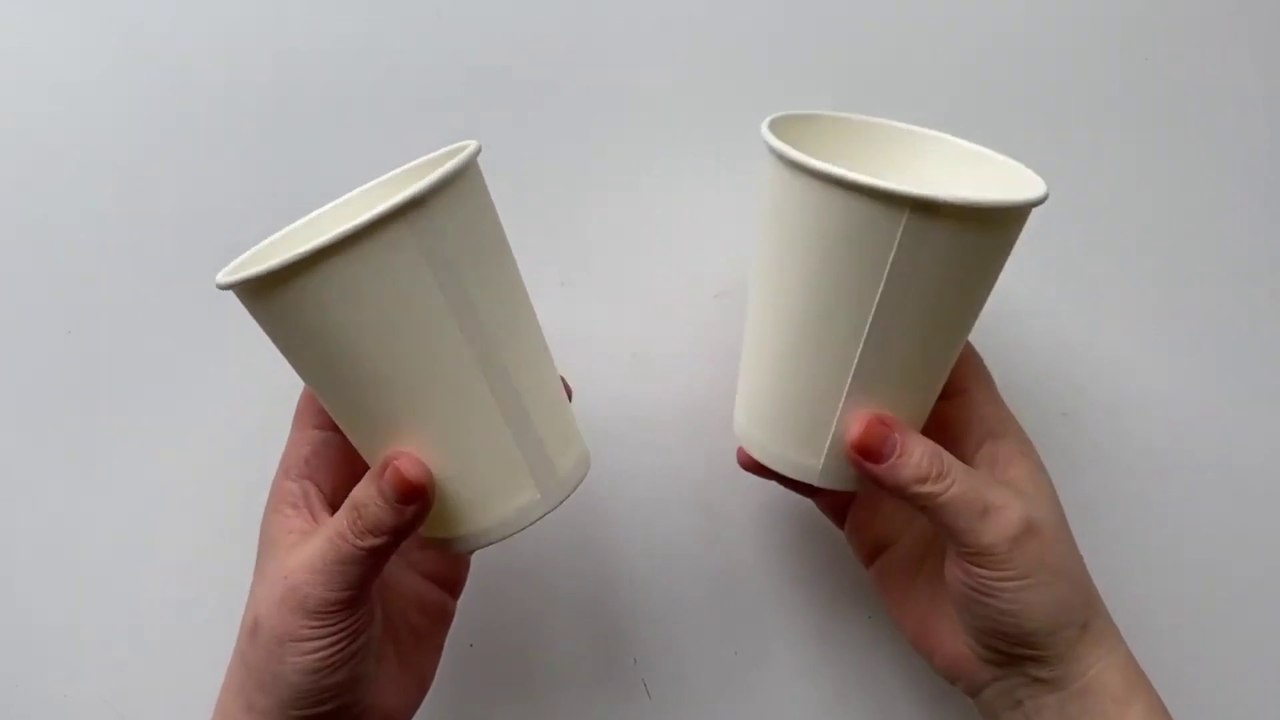 DIY Cute wicker basket made from paper cups