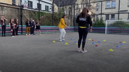 Kate plays games with youngsters on visit to Kelly Holmes’s charity in Bath
