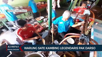 Скачать видео: Warung Sate Kambing Legendaris Pak Darso di Boyolali Menawarkan Sajian Istimewa Daging Kambing Segar