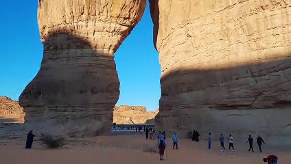 The elephant-shaped rock at Al-Ula, Madain Saleh is a tourist attraction.