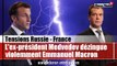 L'ex président russe Dmitri Medvedev dézingue violemment Emmanuel Macron