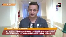 En sala de internación del Materno Neonatal mamá y bebé pueden estar acompañados las 24 horas