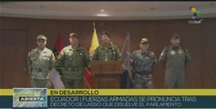Fuerzas Armadas de Ecuador ratifican respaldo al gobierno de Guillermo Lasso