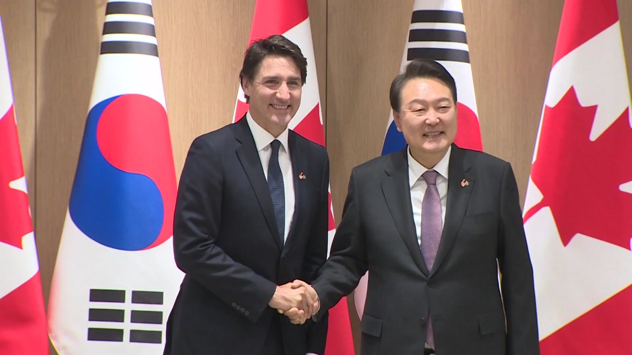 尹-캐나다 총리 정상회담..."北 인권 개선" 국회 연설도 / YTN