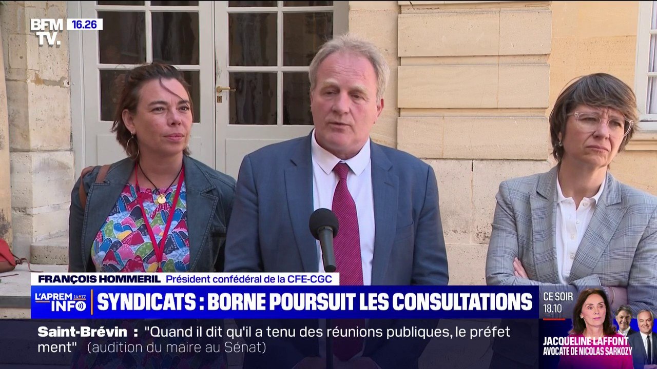 Syndicats à Matignon: Élisabeth Borne poursuit les consultations