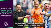 Guardiola hails 'influential' De Zerbi's 'unique' Brighton
