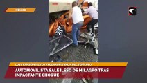 Automovilista sale ileso de milagro tras impactante choque