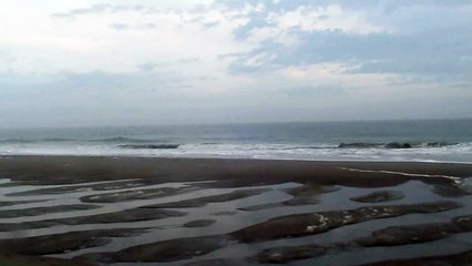 Tybee Island before storms with tidal pools