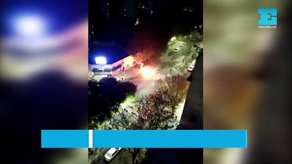 Un auto ardió en llamas en Diagonal 73 y 10