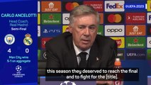 Man City deserved to reach the final, like Real Madrid last season - Ancelotti