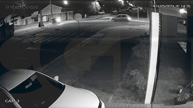 Câmeras registram acidente que deixou motociclista ferido no Cascavel Velho