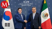 Samuel García sostiene reunión con el ministro de Relaciones Exteriores de Corea, Park Jin