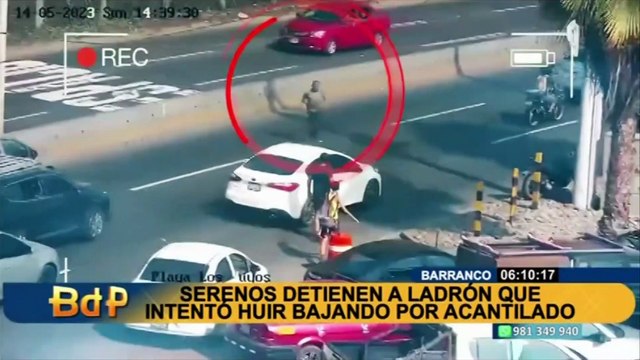 Barranco: ladrón que intentó huir por un acantilado registra antecedentes por otros robos