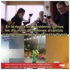 Artistas arrependitos de votar por Gustavo Petro