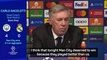 Man City deserved to win, like Madrid last year -Ancelotti