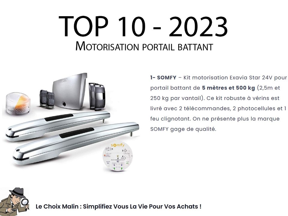 TOP 10 motorisation portail battant