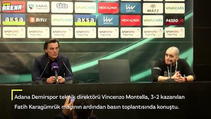 Vincenzo Montella: “Geri düşmemize rağmen arzu ettiğimiz 3 puana ulaştık”