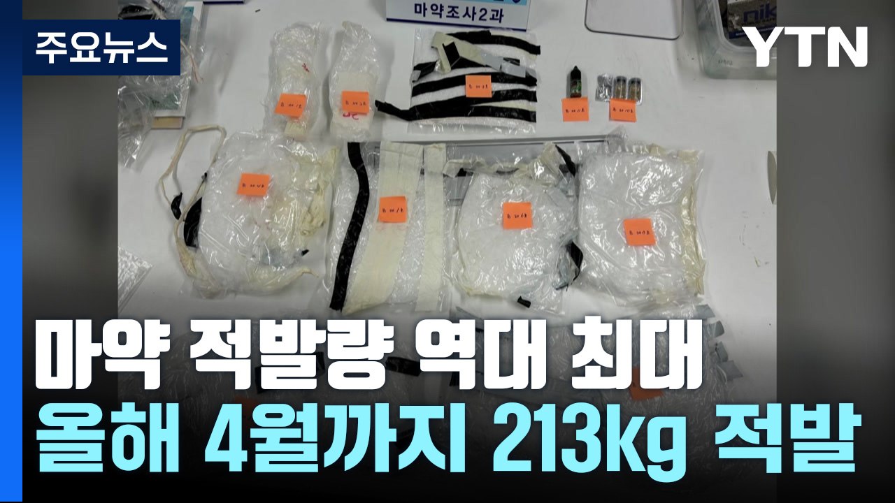올해 마약밀수량 213kg '역대 최대'..."마약 수입 대형화" / YTN