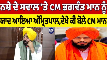 ਨਸ਼ੇ ਦੇ ਸਵਾਲ 'ਤੇ CM Bhagwant Mann ਨੂੰ ਯਾਦ ਆਇਆ ਅੰਮ੍ਰਿਤਪਾਲ, ਦੇਖੋ ਕੀ ਬੋਲੇ CM ਮਾਨ | OneIndia Punjabi