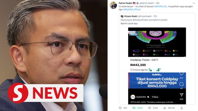 Fahmi: MCMC to act on Coldplay ticket resale ads on social media