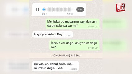 DEVA Partisi üyesi Essum Aslan’ın Adem Metan'a yolladığı ses kaydı