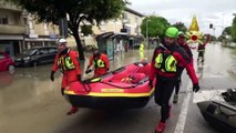 Italian rescue forces reach stranded citizens in Emilia-Romagna as thousands made homeless by devastating floods